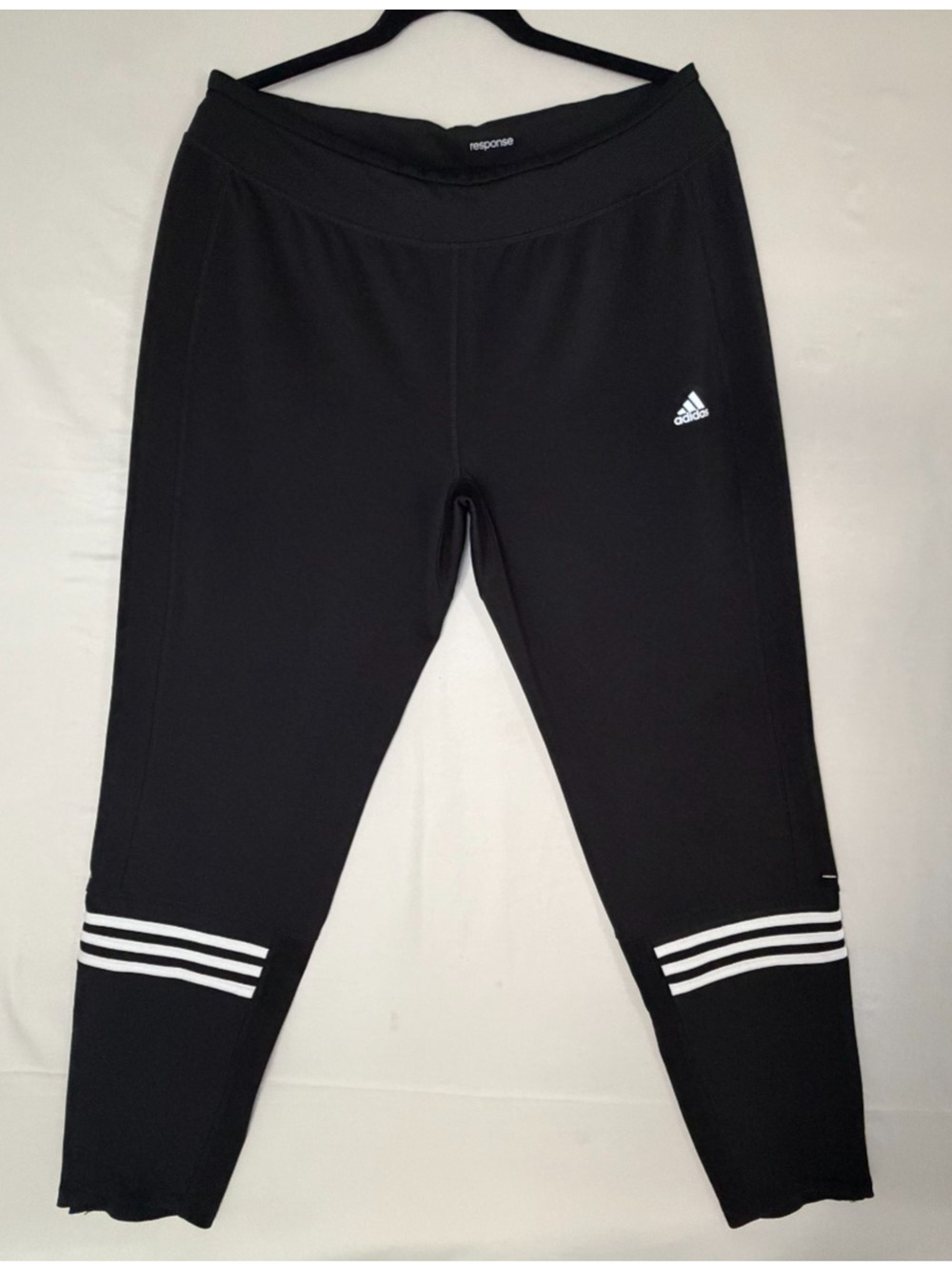 Adidas Women’s Black Cropped Leggings Size L High Rise Athletic Workout Pants